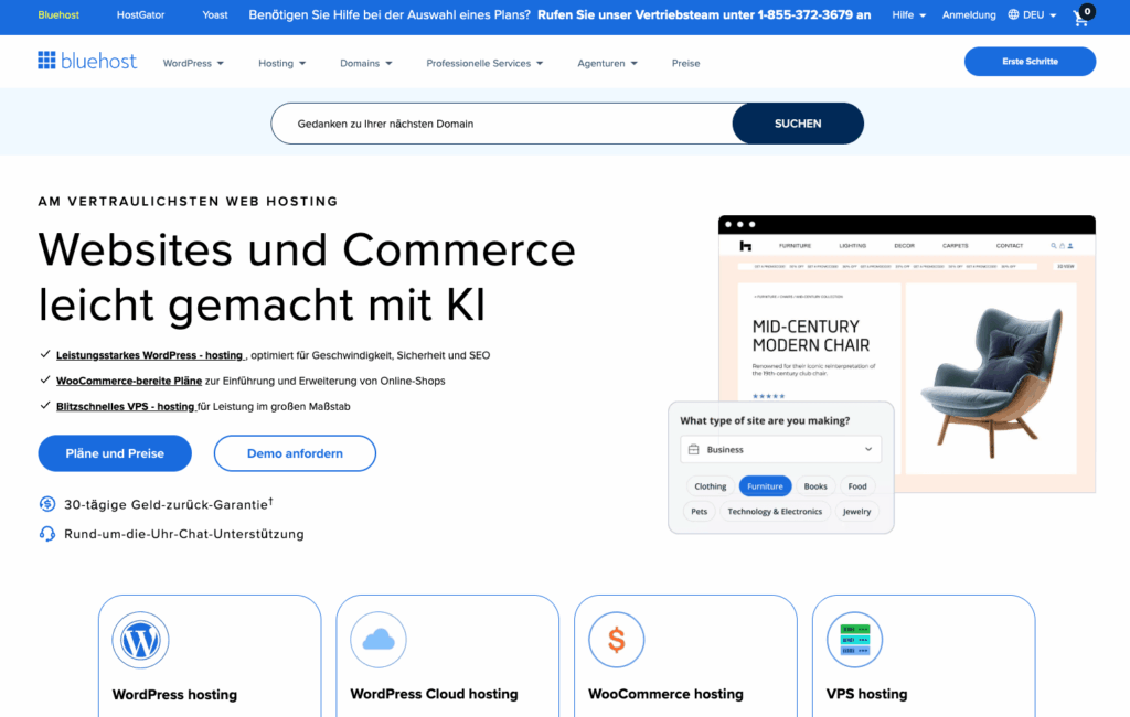 Bluehost-Erfahrung