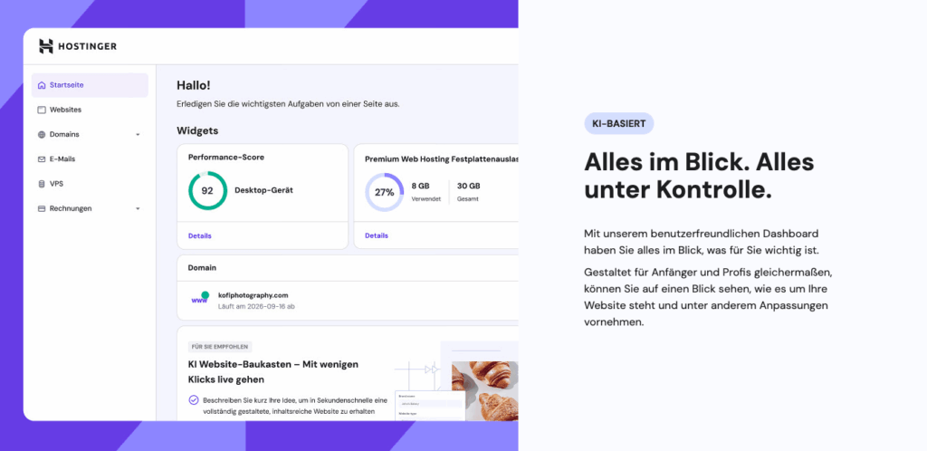 Hostinger-Dashboard