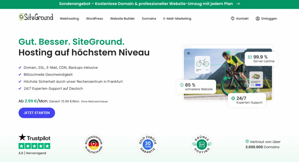 SiteGround-Erfahrung