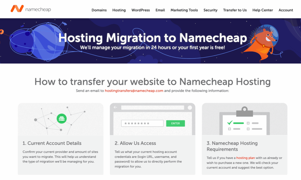 Namecheap-Umzugsservice