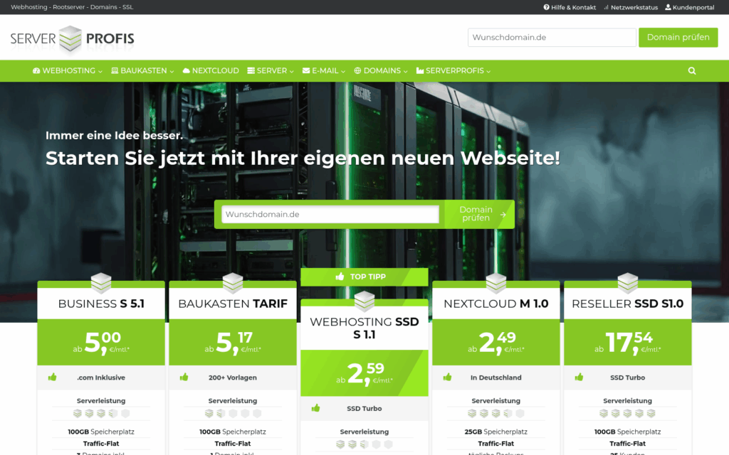 Serverprofis-Erfahrung